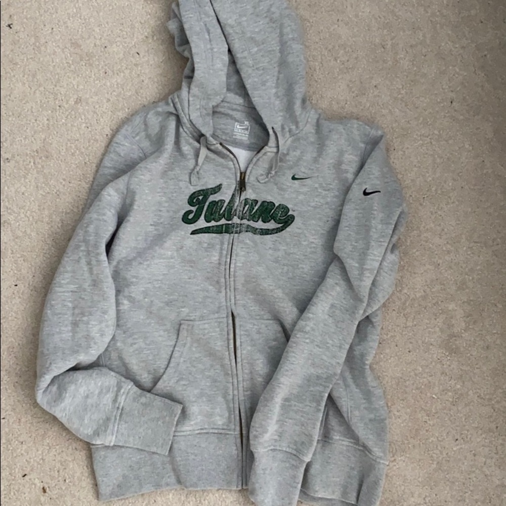 Nike Tulane Zip Up Hoodie, Size XL